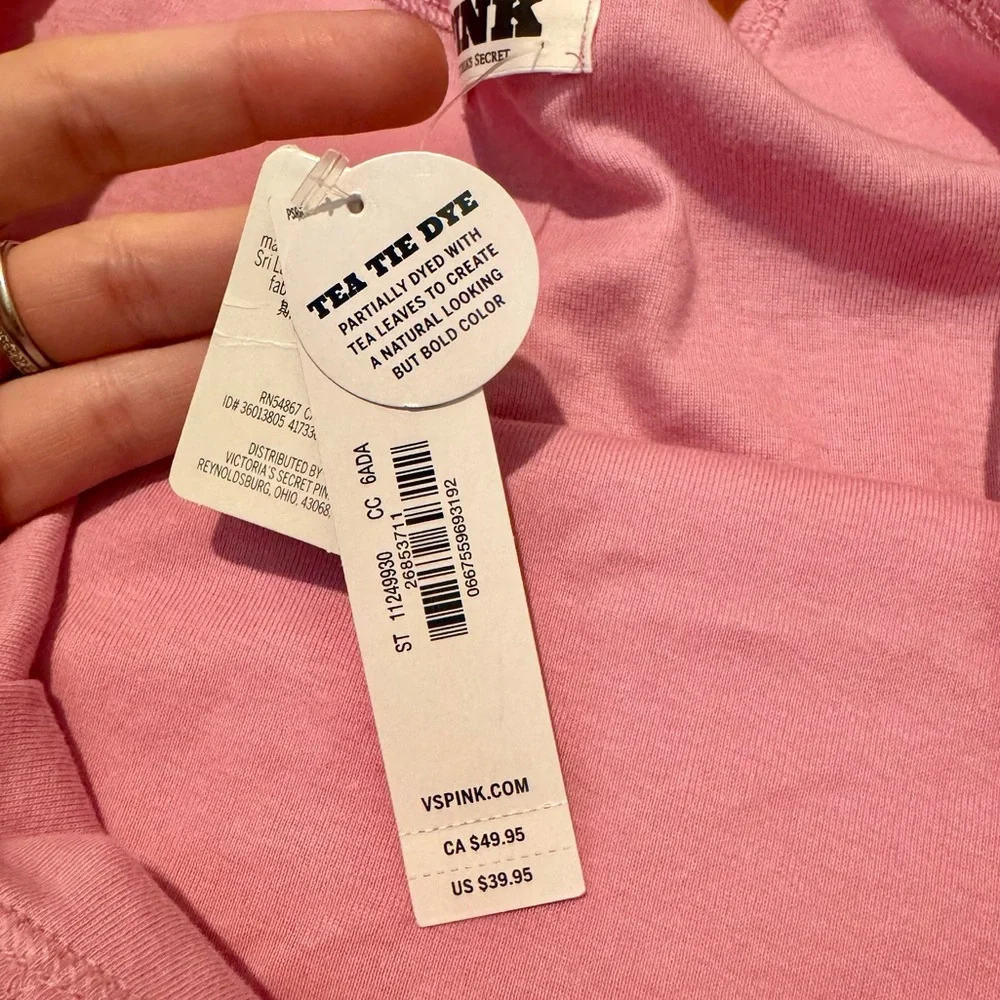 NWT Victoria's Secret PINK Light Pink 2 Piece Pajama Set - Picture 5 of 6